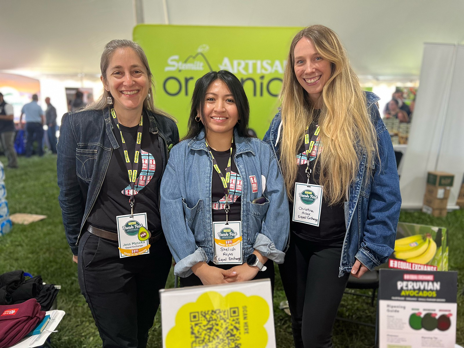 Jess Myszka, Shelaih Rojas and Christina Allex of Equal Exchange.